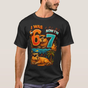 Camiseta Era seis sete 6 7 capivara 67 meme 7º aniversário