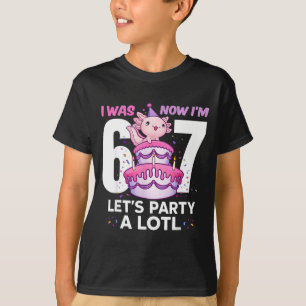 Camiseta Era seis sete adorável axolote 7º aniversário 6 7