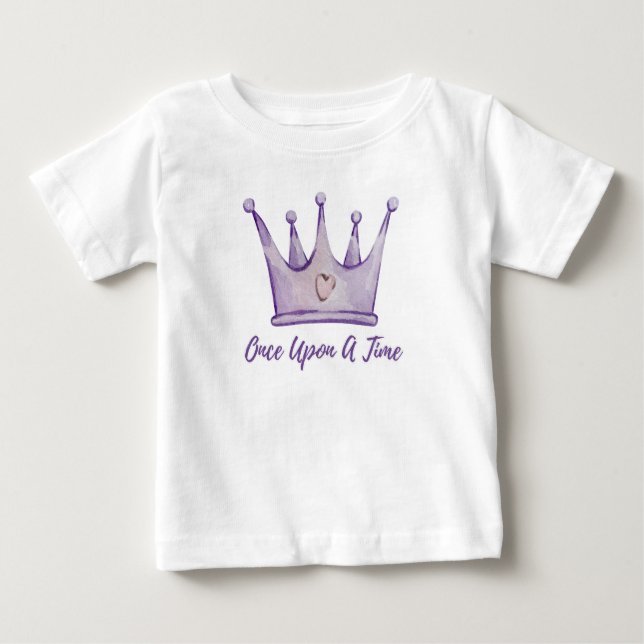 Camiseta Era Uma Vez – Coroa de Princesa de Conto  (Frente)