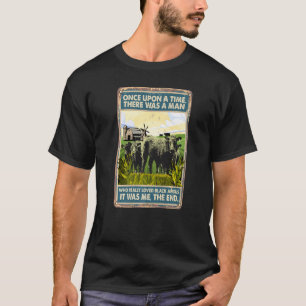 Camiseta Era Uma Vez Que Havia Uma Vaca-Homem Negra