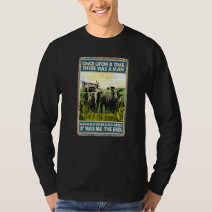 Camiseta Era Uma Vez Um Homem Raça De Vaca Preto