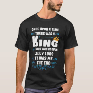 Camiseta Era uma vez um rei. Julho de 1989 Nascimento