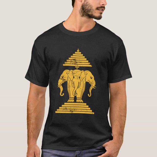 Camiseta Erawan Sabaidi Greeting 3 Headed Elephant Kingdom  (Frente)