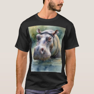 Camiseta Ereal Hippo Watercolor