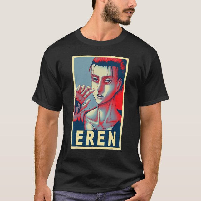 Camiseta Eren Yeager Poster (Frente)