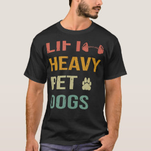 Camiseta Erga Cães Pesados De Pet Levantando O Peso Da Form