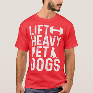 Camiseta Erga Os Cachorros Pesados De Pet Workout Malhação