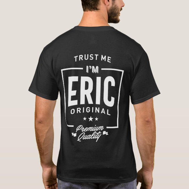Camiseta Eric Personalizated Name Birthday Gift (Verso)