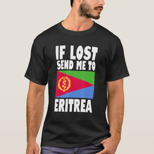 Camiseta Eritrea Flag Design  If lost send me to Eritrea (Frente)