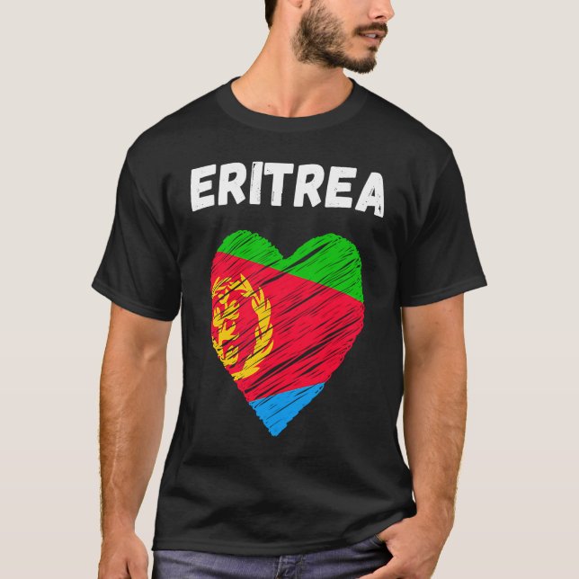 Camiseta Eritrea Flag Holiday Eritrea Heart Eritrean Flag (Frente)