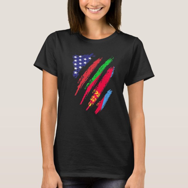 Camiseta Eritreia American Grown Flag USA Patriot Heritage  (Frente)