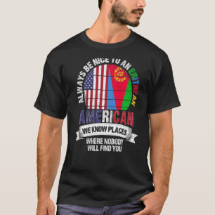 Camiseta Eritreia Americano Conhecemos Lugares onde Eritrei