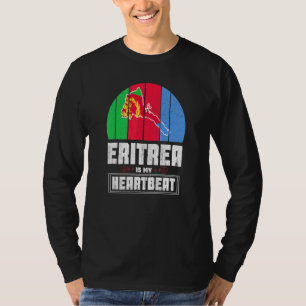 Camiseta Eritreia É Meu Coração Ame O Mapa Da Bandeira Da E