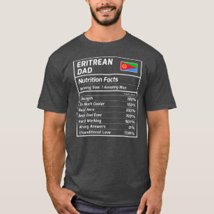 Camiseta Eritreia Fatos de Nutrição do Pai Orgulhosos Eritr