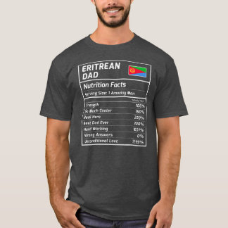 Camiseta Eritreia Fatos de Nutrição do Pai Orgulhosos Eritr