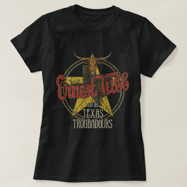 Camiseta Ernest Tubb &amp; Seu Texas Incomoda 1943 (Frente do Design)