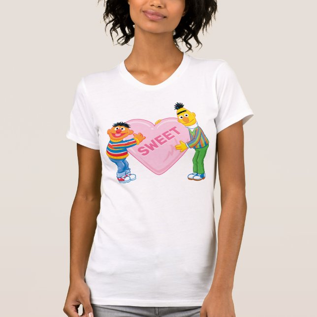 Camiseta Ernie & Bert Big Namorados Heart (Frente)