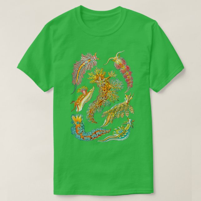 Camiseta Ernst Haeckel Nudibranch Sea Slugs (Frente do Design)