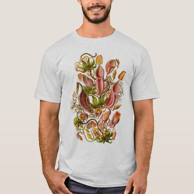 Camiseta Ernst Haeckel - Tshirt do Nepenthaceae - (Frente)