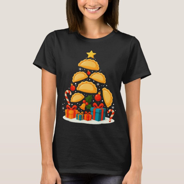 Camiseta Erogi Lish Food Land Christmas Tree Xmas Long Slee (Frente)