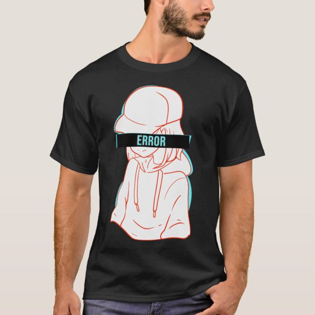 Camiseta Erro 3D na Hipster japonesa (Frente)