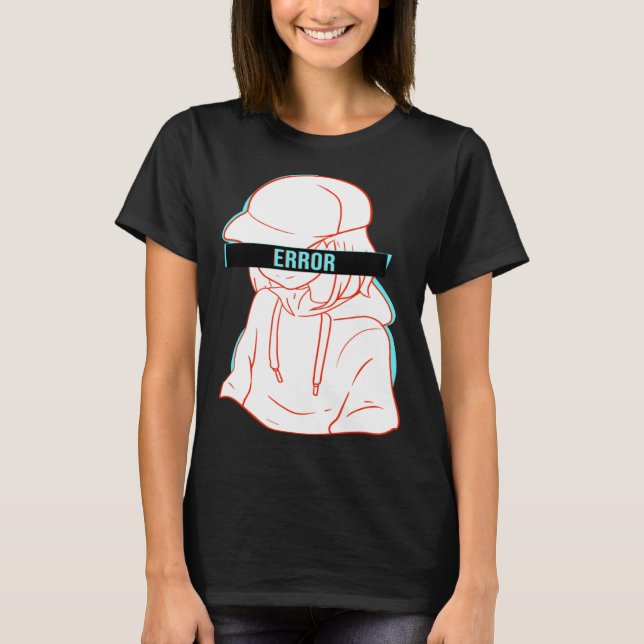 Camiseta Erro 3D na Hipster japonesa (Frente)