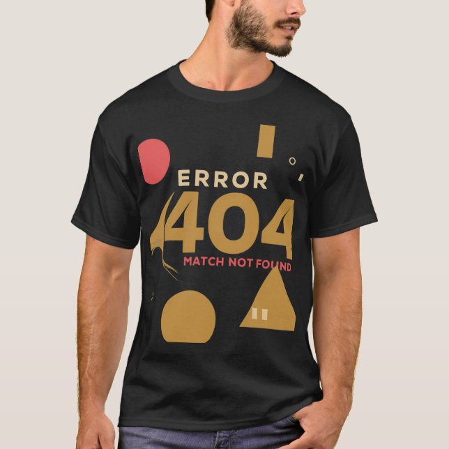 Camiseta Erro 404 Correspondência Não Encontrado (Frente)