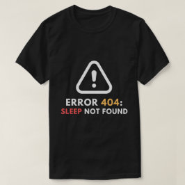 Camiseta Erro 404 de latência não encontrado no programador