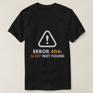 Camiseta Erro 404 de latência não encontrado no programador