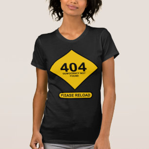 Camiseta Erro 404: Democracia Não Encontrada
