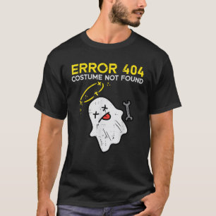 Camiseta Erro 404 Fantasia Não Encontrada Fantasma Divertid
