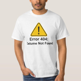 Camiseta Erro 404 Figurino de Halloween não encontrado