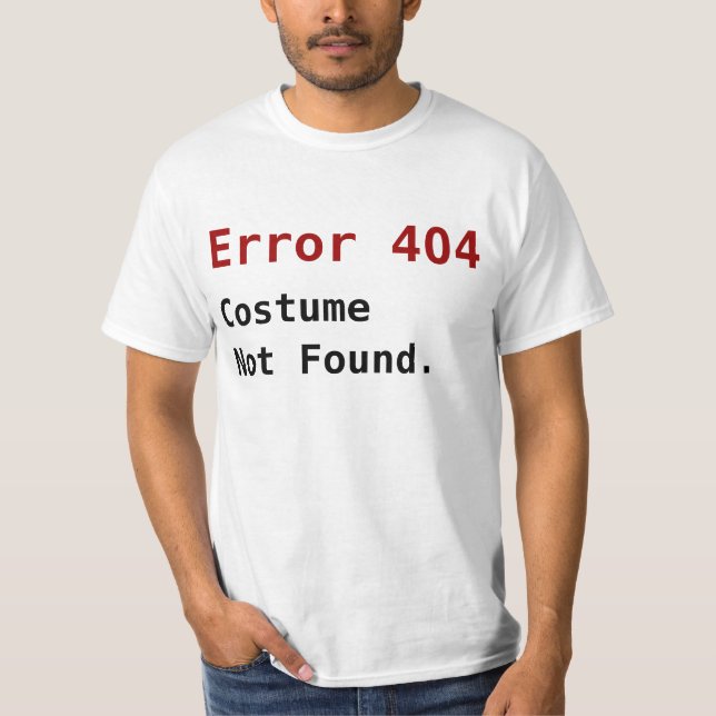 Camiseta Erro 404 Figurume Não Encontrado, Geek Anti-Hallow (Frente)