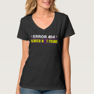Camiseta Erro 404 Gênero Não Encontrado Sinalizador Não Bin