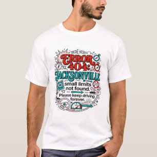 Camiseta Erro 404 Jacksonville Flórida Conceito de Navegaçã