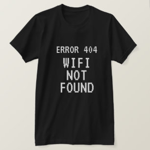 Camiseta Erro 404 meme Wifi Não Encontrou preto engraçado