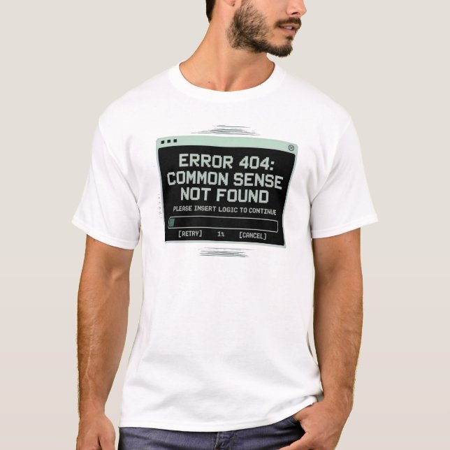 Camiseta Erro 404 Sensor comum não encontrado (Frente)