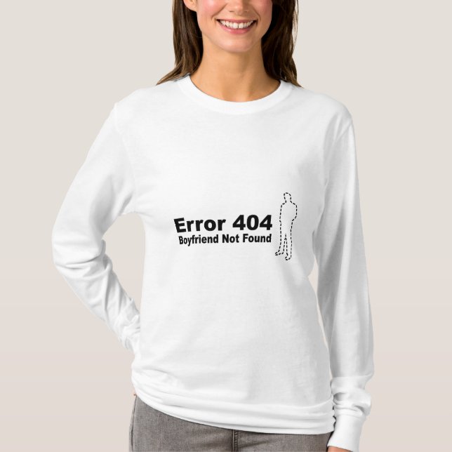 Camiseta Erro 440 - Namorado não encontrado (Frente)