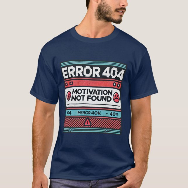Camiseta Erro 4444 Motivação Não Encontrou Jogador Engraçad (Frente)