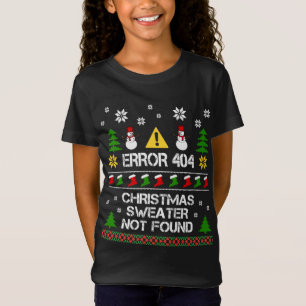 Camiseta Erro de computador 404 Sweater Natal Não Encontrad