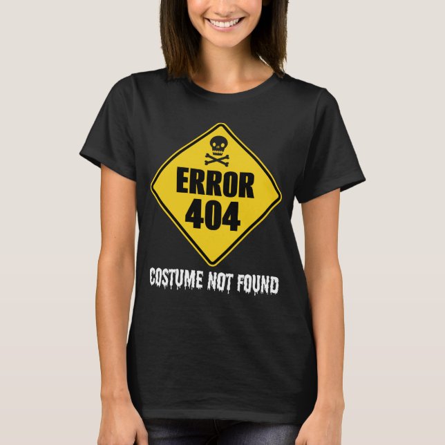 Camiseta Erro de Halloween 404 Figurume Não Encontrado (Frente)