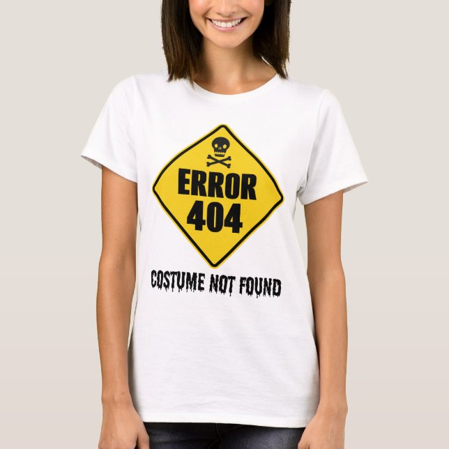 Camiseta Erro de Halloween 404 Figurume Não Encontrado (Frente)