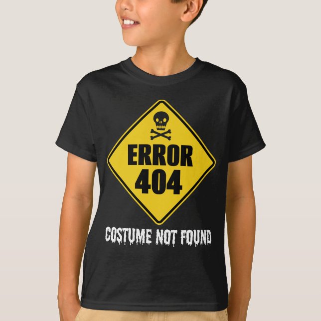 Camiseta Erro de Halloween 404 Figurume Não Encontrado (Frente)