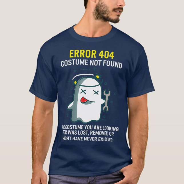 Camiseta Erro de Halloween 404 Figurume Não Encontrado Codi (Frente)