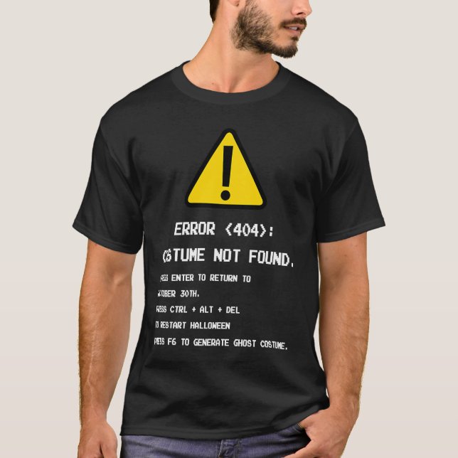 Camiseta Erro de Halloween 404 Figurume Não Encontrado Codi (Frente)