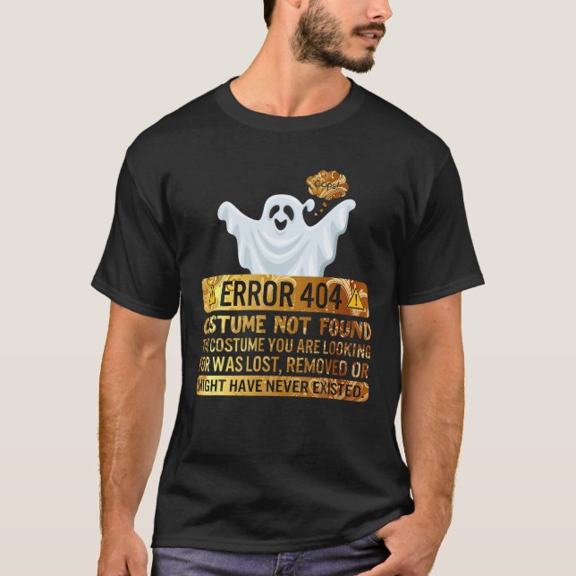 Camiseta Erro de Halloween 404 Figurume Não Encontrado Remo (Frente)