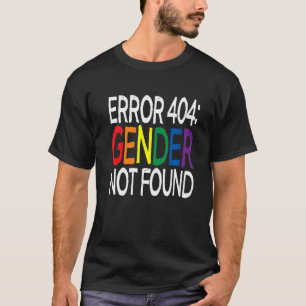 Camiseta Erro de Orgulho Não Binário do Agender 404 Sexo Nã