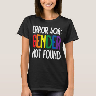Camiseta Erro de Orgulho Não Binário do Agender 404 Sexo Nã