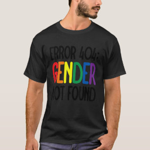 Camiseta Erro de Orgulho Não Binário do Agender 404 Sexo Nã