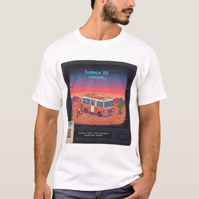 Camiseta Erro de Verão Retroativo 404 T-Shirt | Arte com fa (Frente)
